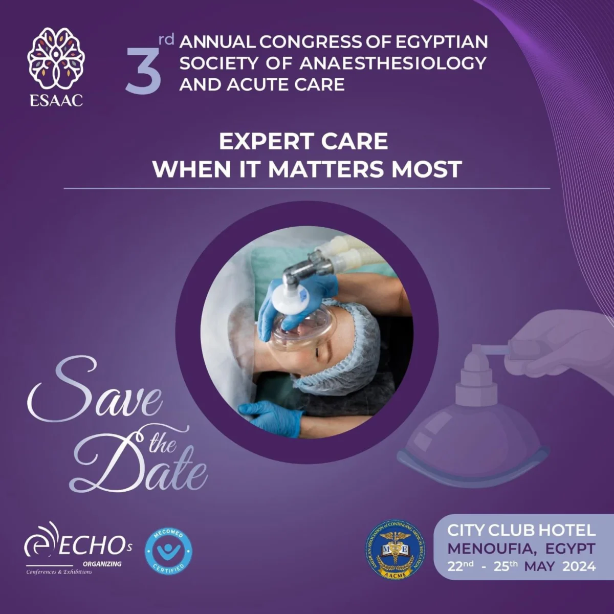 3rd ANNUAL CONGRESS OF EGYPTIAN SOCIETY OF ANAESTHESIOLOGY AND ACUTE CARE 2024