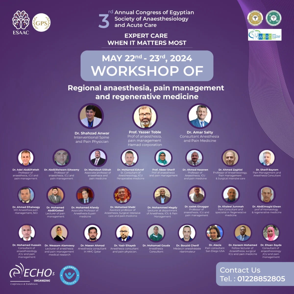 WORKSHOP OF REGIONAL ANAESTHESIA, PAIN MANAGEMENT AND REGENERATIVE MEDICINE